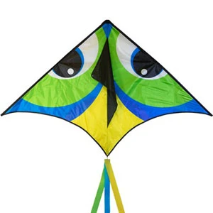 72 Inch Manu Green Delta Kite With 12ft Streamers Tails