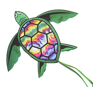 35 Inch Tie-Dye Sea Turtle From Skydog Kites - Includes Line